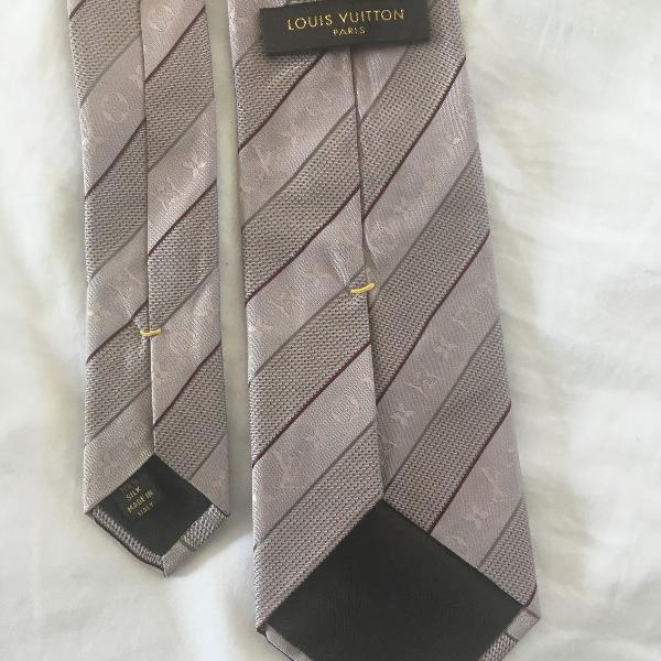 gravata de seda monograma louis vuitton