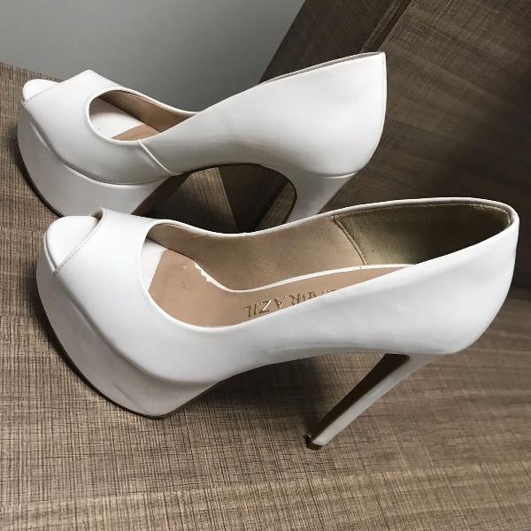 peep toe branco noiva paula brasil