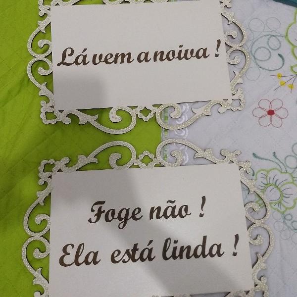 placas e cofre pra casamento