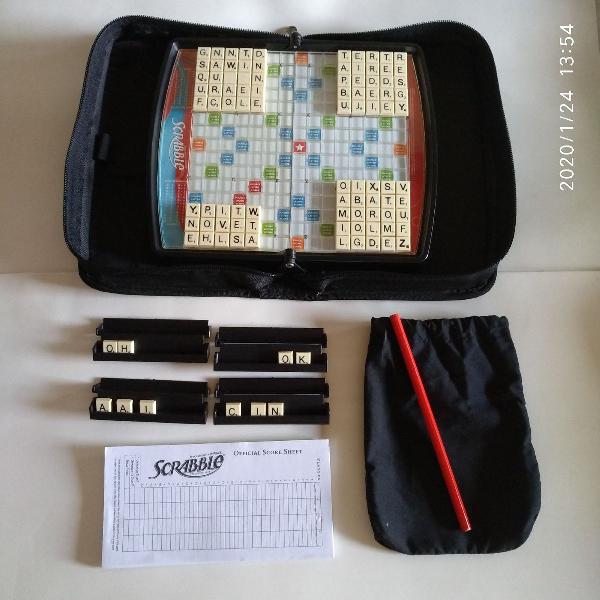 scrabble travel internacional crossword game item raro