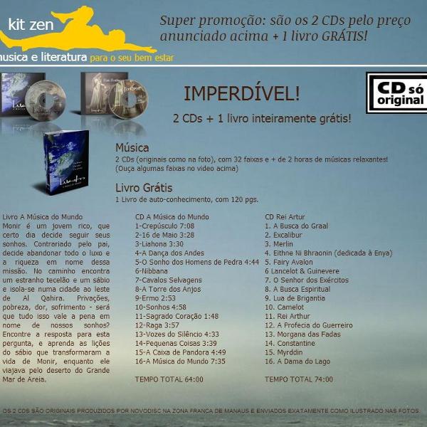 2 cds de música instrumental + 1 livro inspirado em o