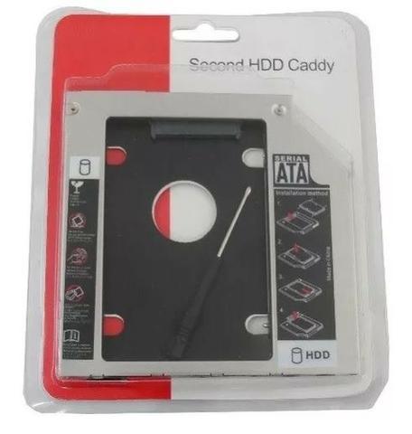 Adaptador para segundo hd notebook Caddy 9.5mm ou 12.7mm