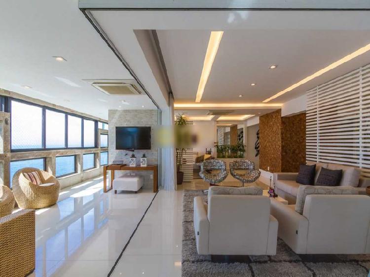 Barra, apartamento de 4 quartos, alto luxo c/290 m2, frontal