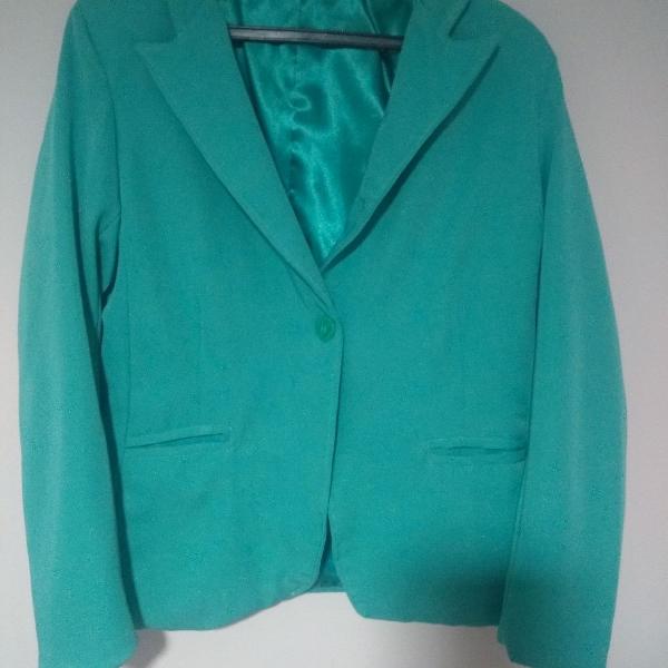 Blazer social verde tiffany