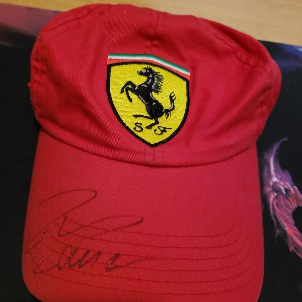 Boné Ferrari Autografado pelo Massa a Tinta Original!