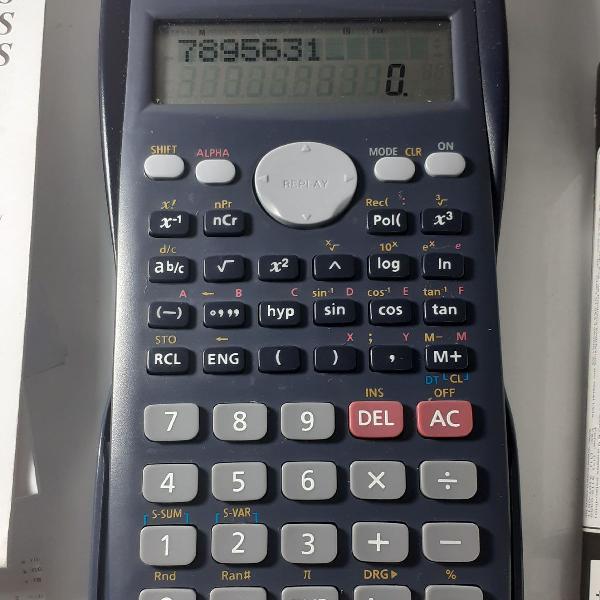 Calculadora científica Casio fx-82MS com todos acessorios