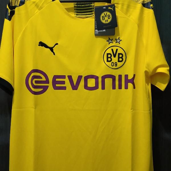 Camisa Borussia 19/20 Amarela Torcedor Masculina Tamanho M