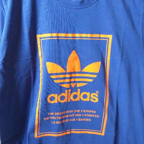 Camiseta Adidas Originals - Azul e Laranja
