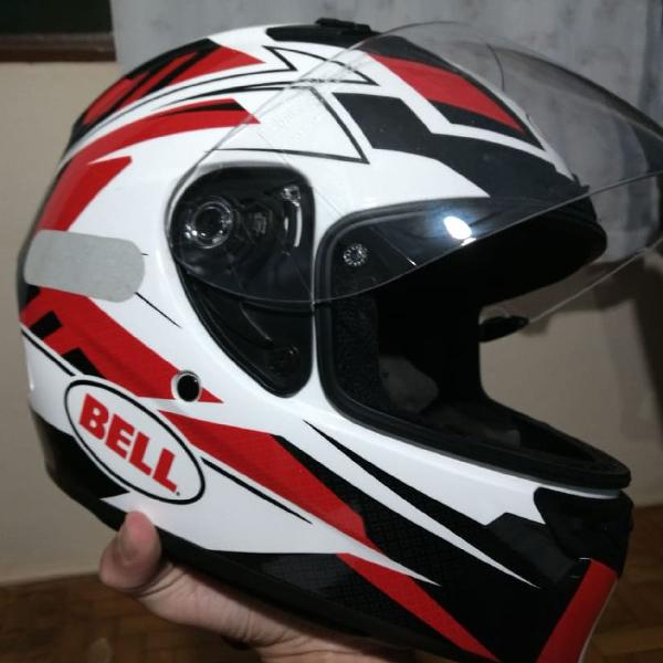 Capacete Bell Qualifier Dlx Preto / Vermelho / Branco