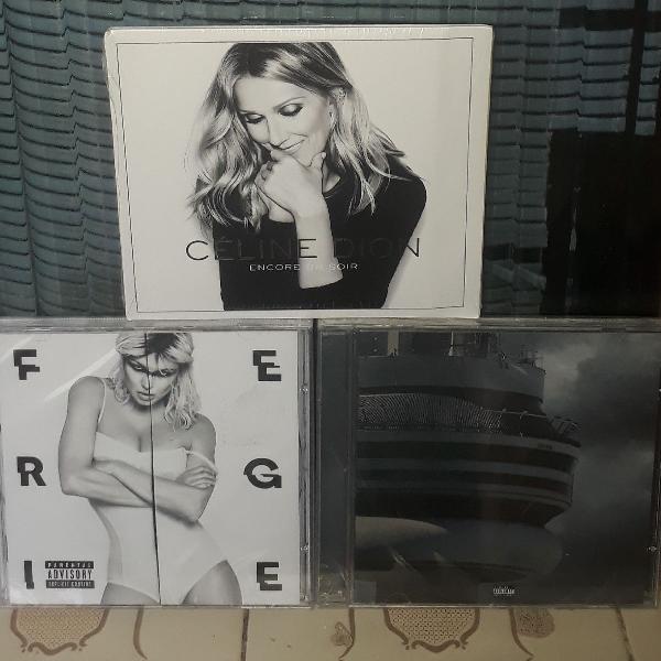 Combo CDs Pop novos e lacrados Fergie Céline Dion Drake