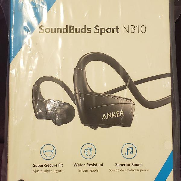 Fone de Ouvido Anker SoundBuds Sport NB10 Bluetooth Preto