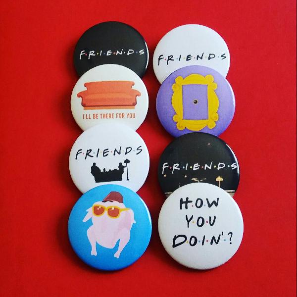 Kit (8) bottons: Friends