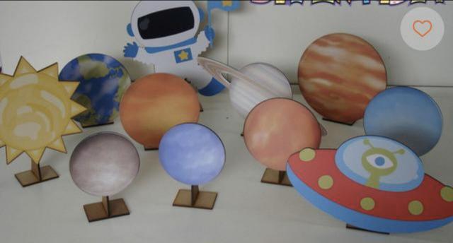 Kit Astronauta com planetas - R$ 150,00