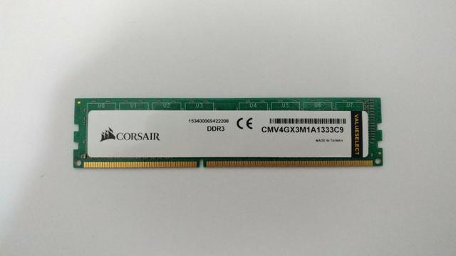 Memória Corsair 4GB, 1333MHz, DDR3, CL9