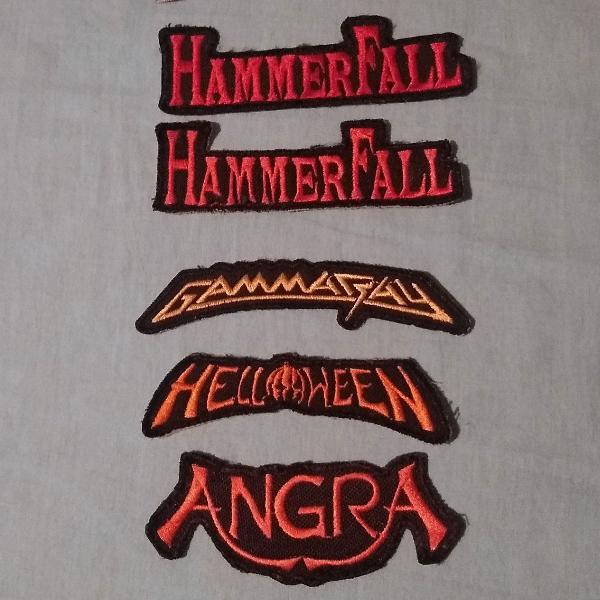 Patches Helloween Hammerfall Gamma Ray Angra AC/DC p/ battle