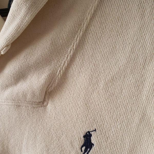 Polo Ralph Lauren - blusa de moleton masculina, cor cru, com