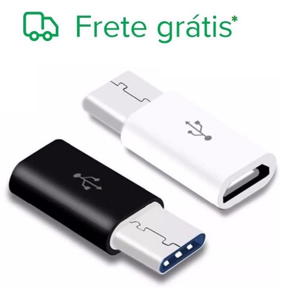 adaptador type c - usb tipo c macho para micro usb fêmea