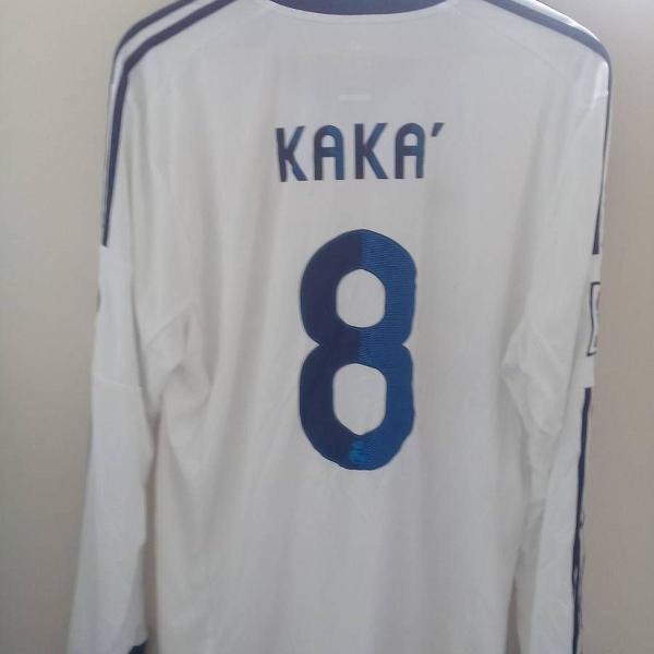 camisa real madrid do kaka - manga longa