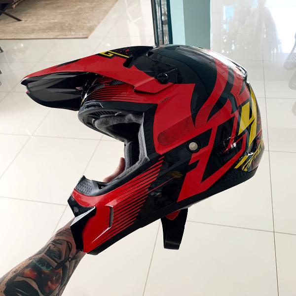 capacete fly racing vermelho