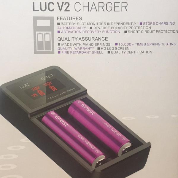 carregador de baterias efest luc v2 - universal charger