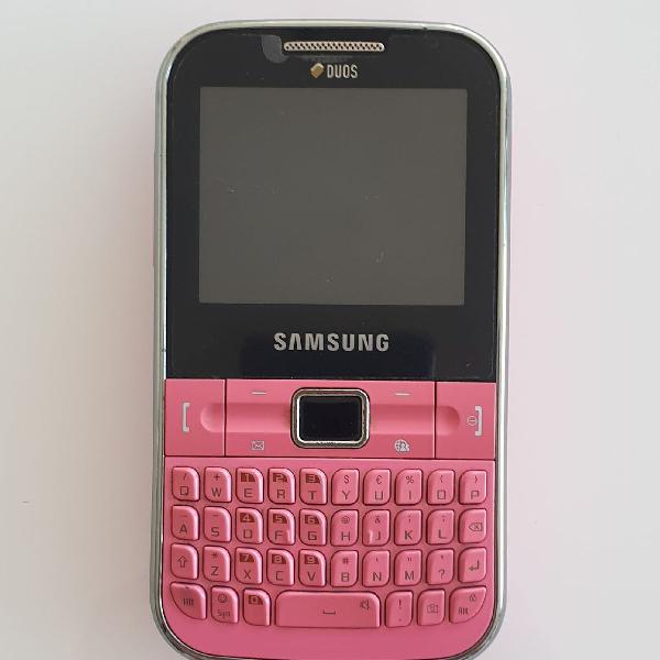 celular samsung c3222 na cor rosa. funciona perfeitamente.