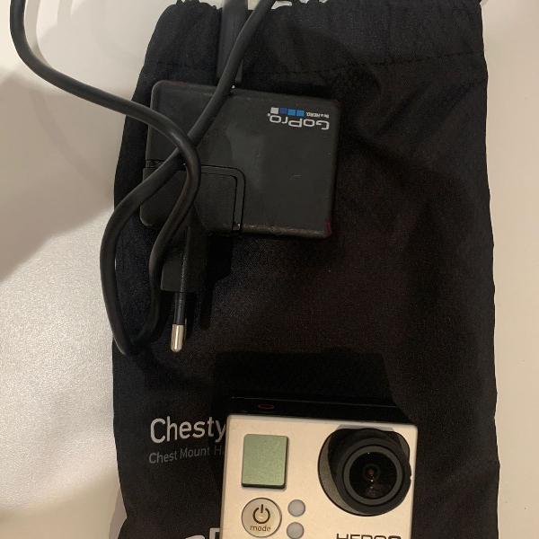 câmera go pro hero 3 com case oficial e acessórios