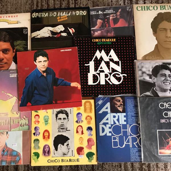 coleção chico buarque - 13 discos incríveis em vinil -