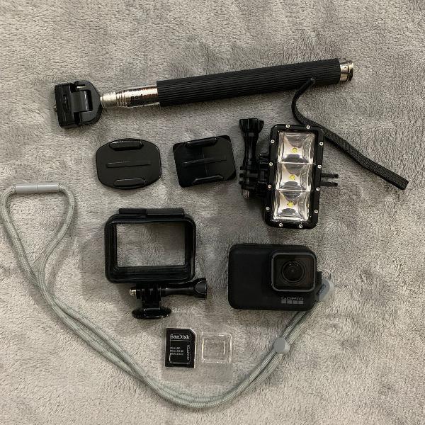 gopro hero 6 com acessórios