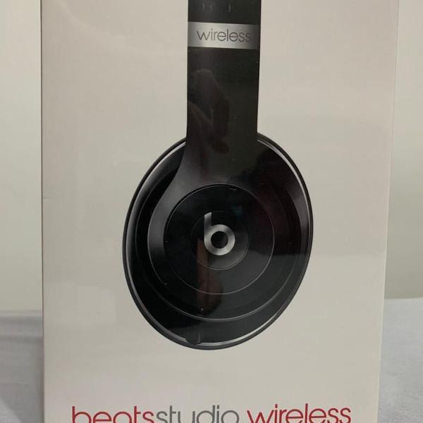 headphone beats studio 2 wireless gloss black (novo/lacrado)