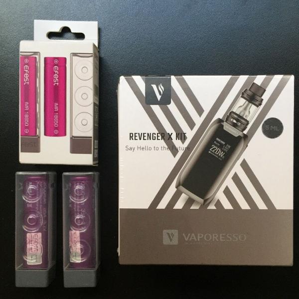 kit revenger x + 2 baterias efest - lacrado - envio no dia!