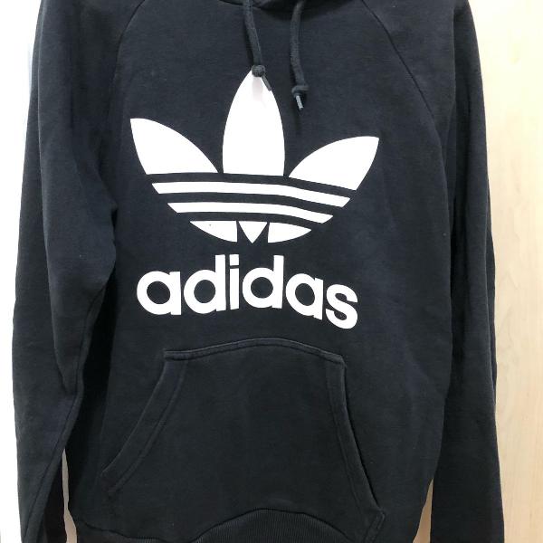 moletom adidas preto com logo