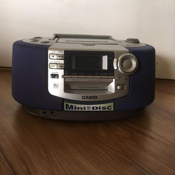 radio casio - cd e md player - 110v