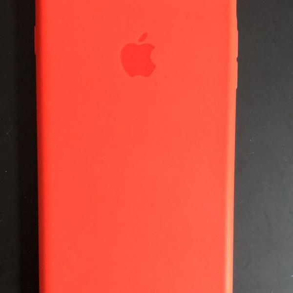 silicon case apple original - laranja- iphone 6 plus ou 6s