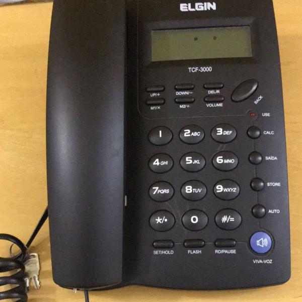 telefone com fio da elgin pouco uso, preto