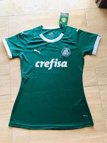 Camisa Time Palmeiras, Baby Look, Tamanho G, Verde !!