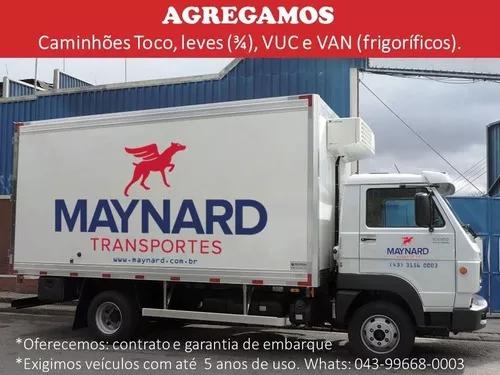 Cargas Para Caminhões E Vans Frigoríficos