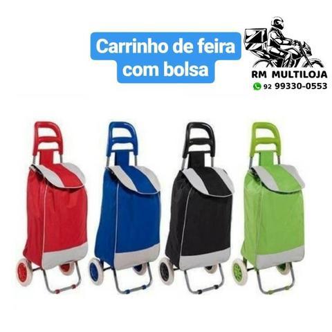 Carrinho de feira Supermercado com Bolsa Reforçado