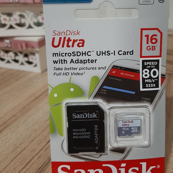 Cartão de memória SanDisk 16g