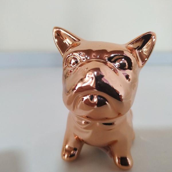 Enfeite cachorro cor de cobre