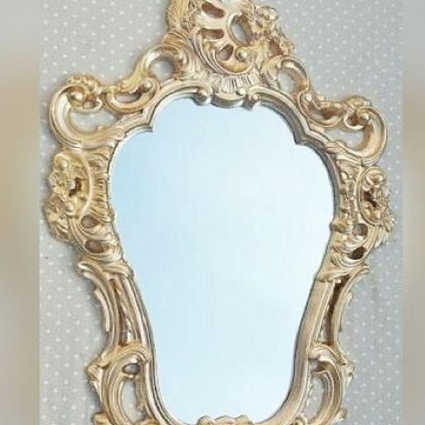 Espelho Decorativo Veneziano Dourado Casa Móveis Lavabo