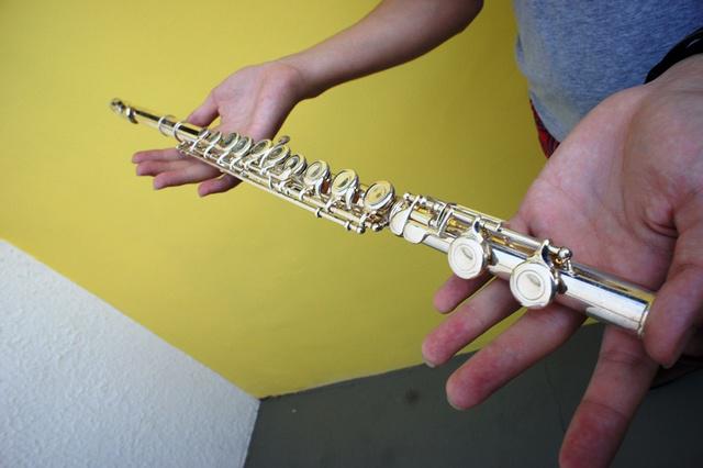 Flauta Weril Prateada semi-nova com estojo original