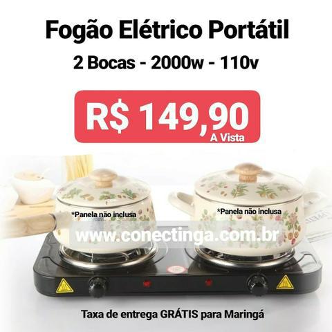 Fogão Elétrico Portátil Grande 2 Bocas