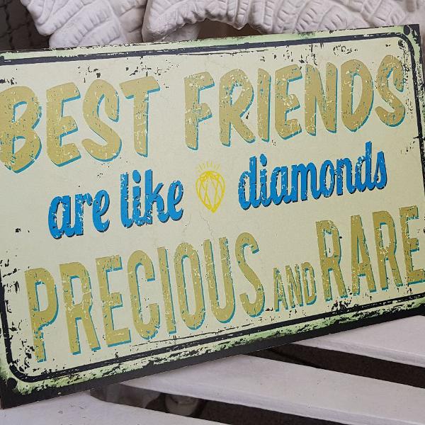 Placa MDF Best Friends Are Like Diamonds