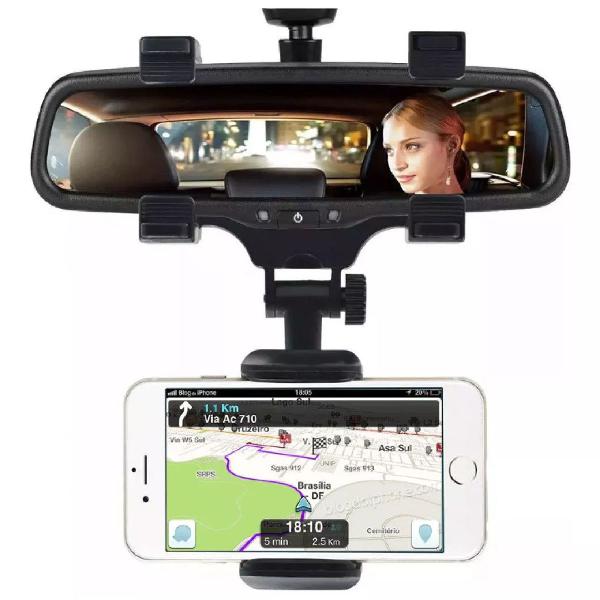 SUPORTE VEICULAR UNIVERSAL CELULAR P/ RETROVISOR