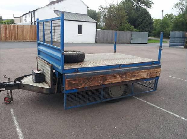 Tipping Trailer, caged steel body