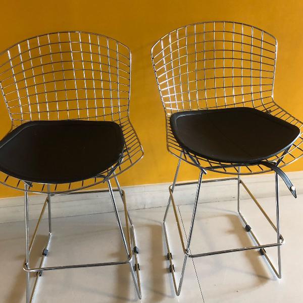 banquetas de tela metalizada , lindas e modernas pra