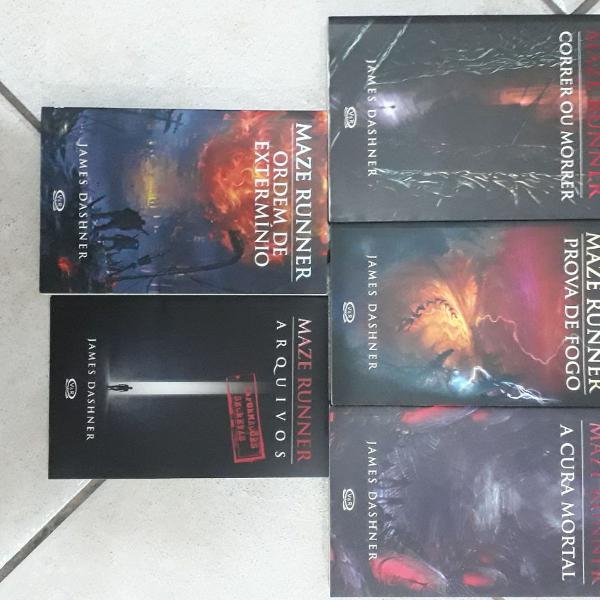 box 5 livros maze runner usados