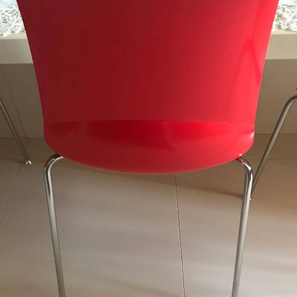 cadeiras policarbonato florense vermelha