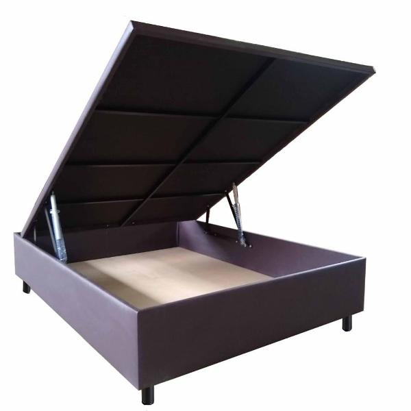 cama baú casal 138 aço e mdf super resistente