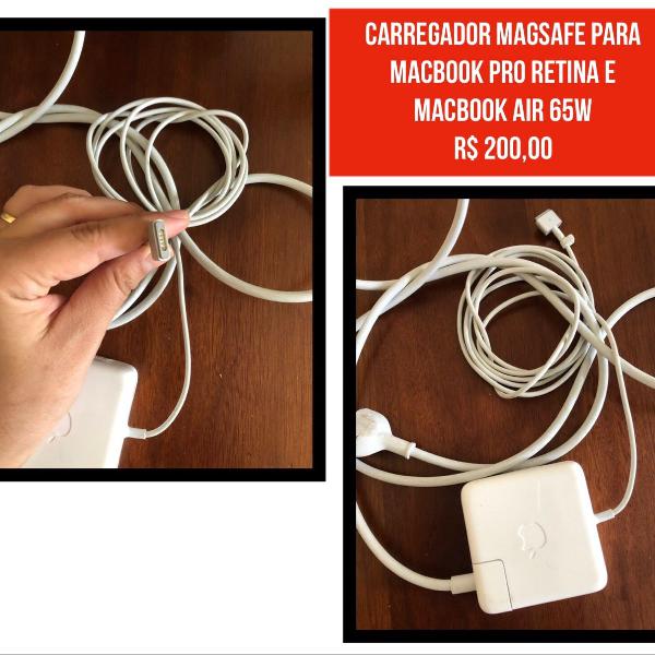 carregador macbook pro retina e macbook air 65w
